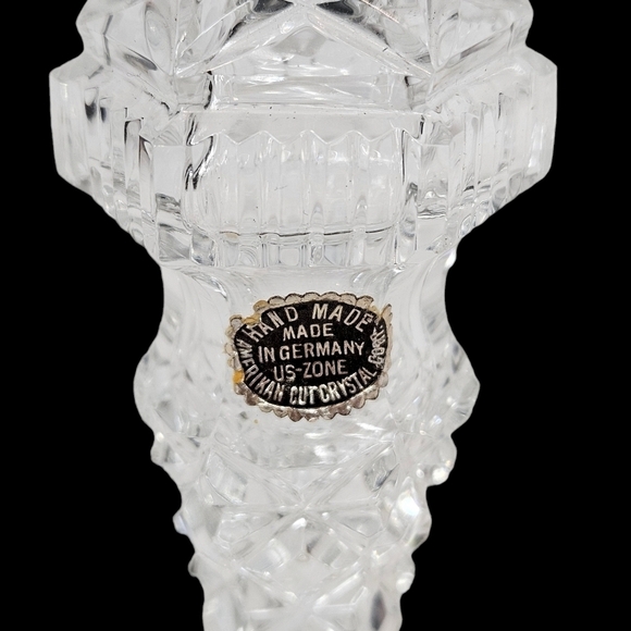 Vintage Handmade Cut Crystal Salt Shaker Made in‎ Germany  N53 - Picture 7 of 13